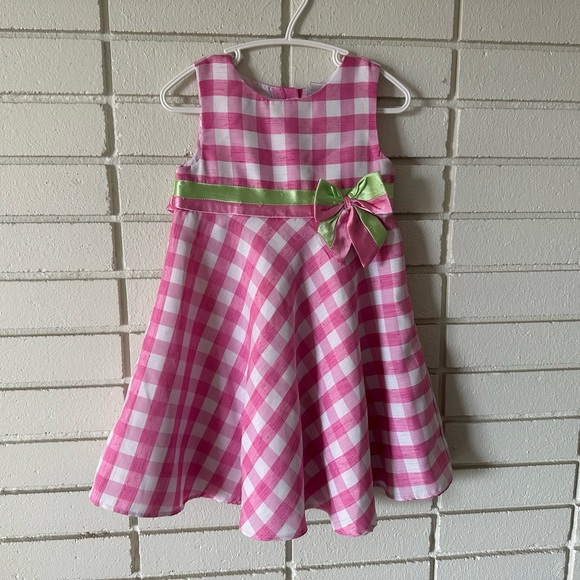 Pink and Green Plaid Dress - Picture 4 of 7
